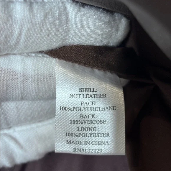 Superdown Revolve Blakely Brown Faux Leather Cropped Blazer Jacket Size S NWT - Picture 5 of 7